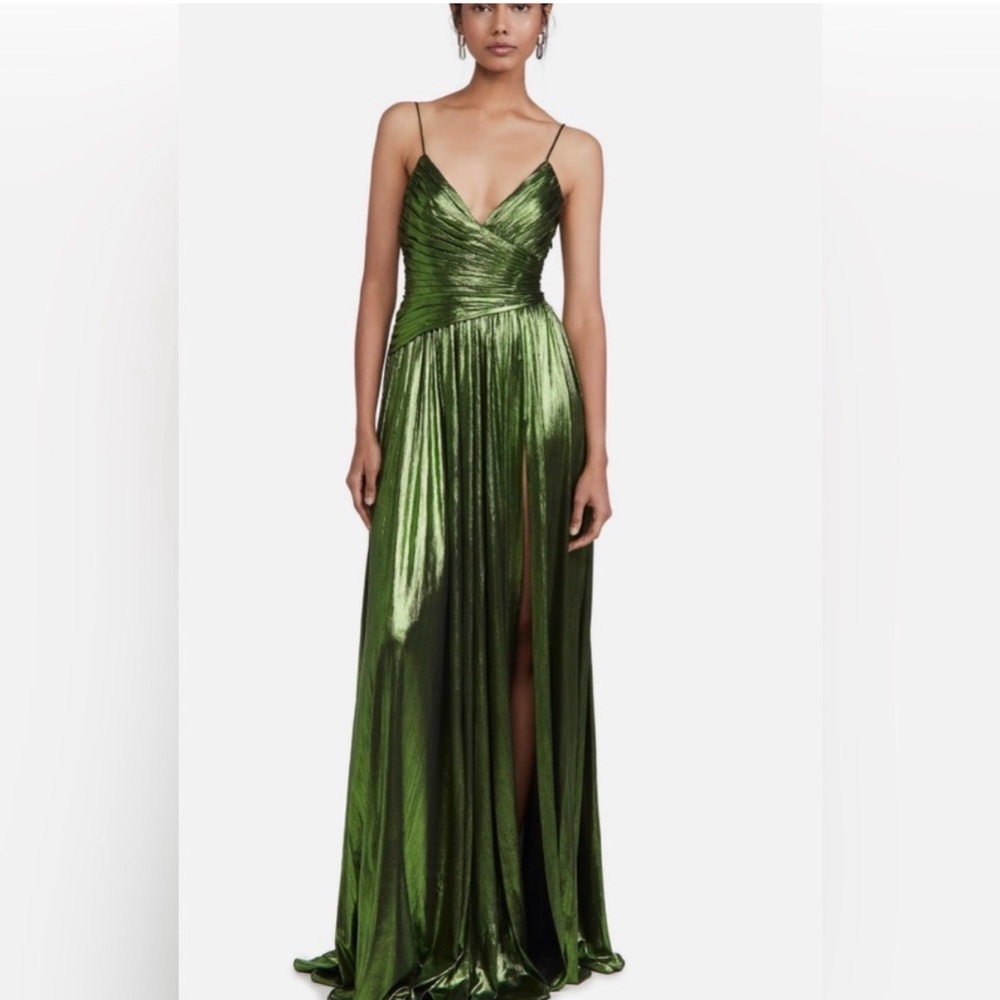 Retrofete Doss Metallic Green Maxi Formal Dress - Picture 8 of 13